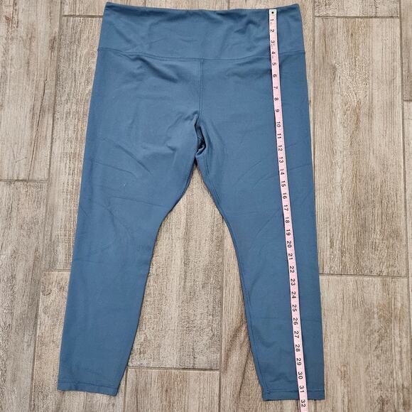 Athleta Tea Dye 7/8 Tight Leggings Womens Size XL Blue High Rise Activewear Gym - Picture 4 of 9
